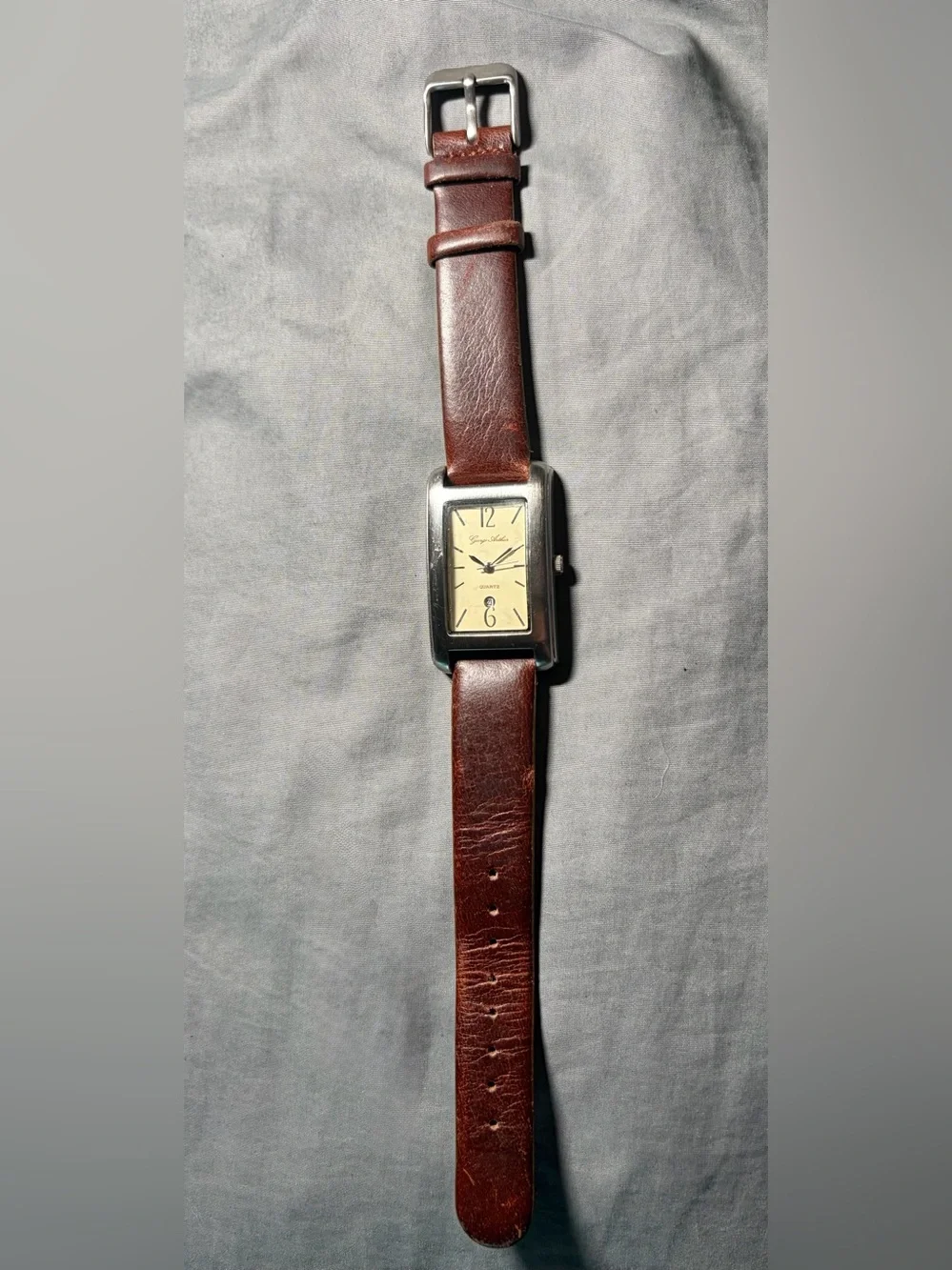 Vintage Y2K Era George Arthur Quartz Watch Leather Band